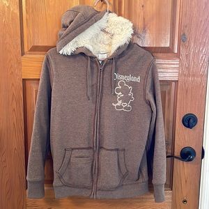 Cozy jacket purchased at Disneyland, brown in color.